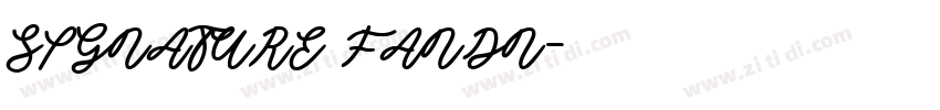 SIGNATURE FANDN字体转换